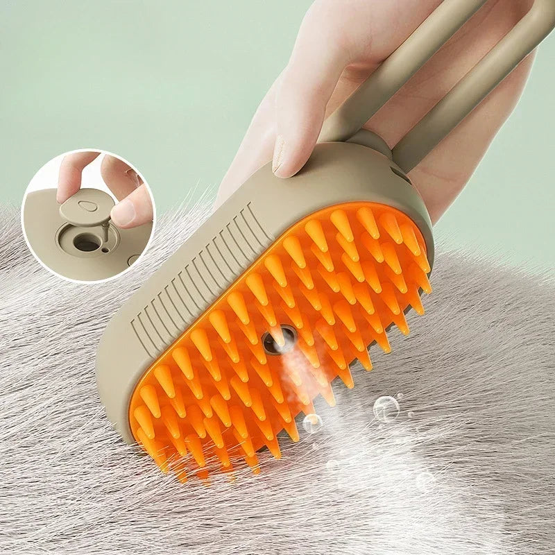 Steam Pet Brush 3-in-1