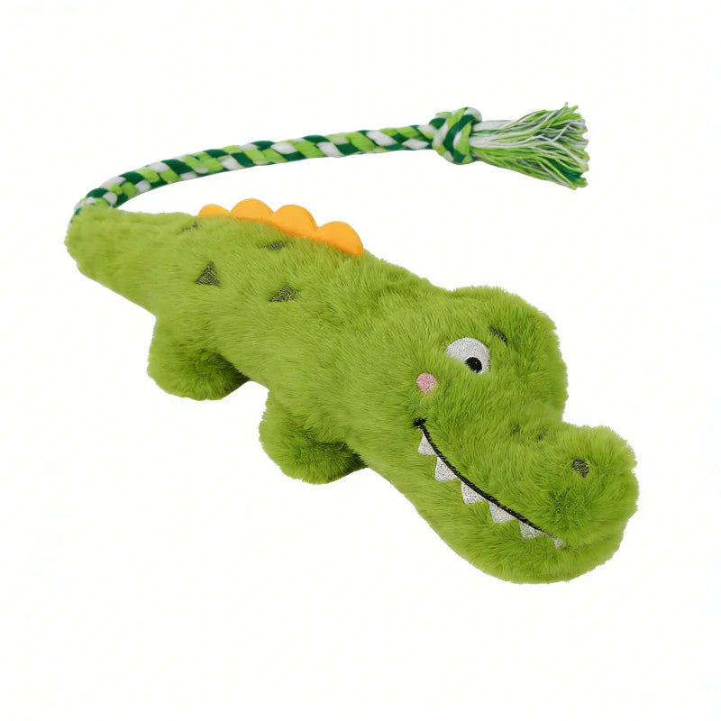 Pet Crocodile Chew Knotted Plush Toy