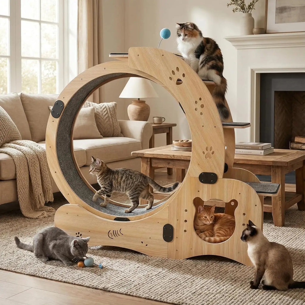 6-In-1 Cat Exercise Wheel