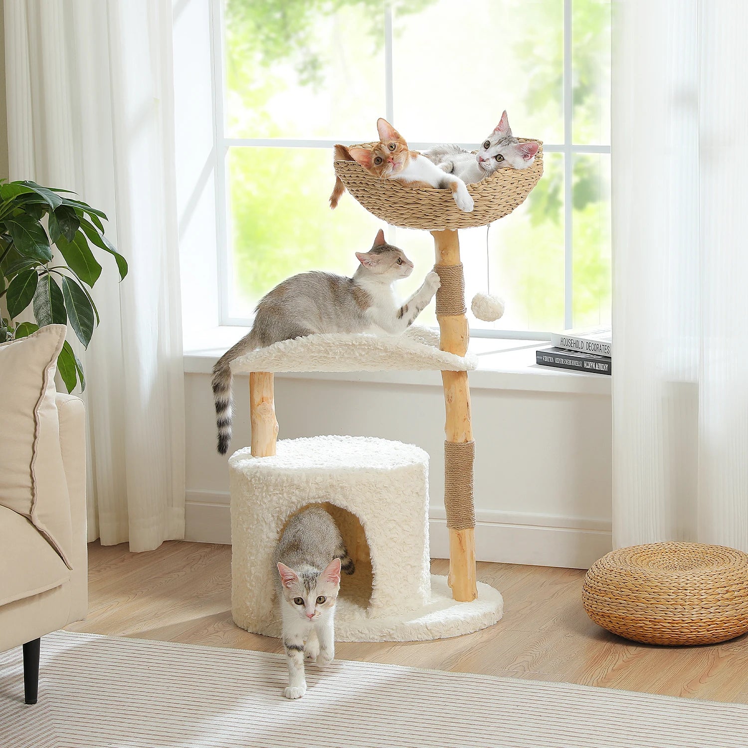 Pawsoftly LuxeNest™ Modern Cat Tree Tower
