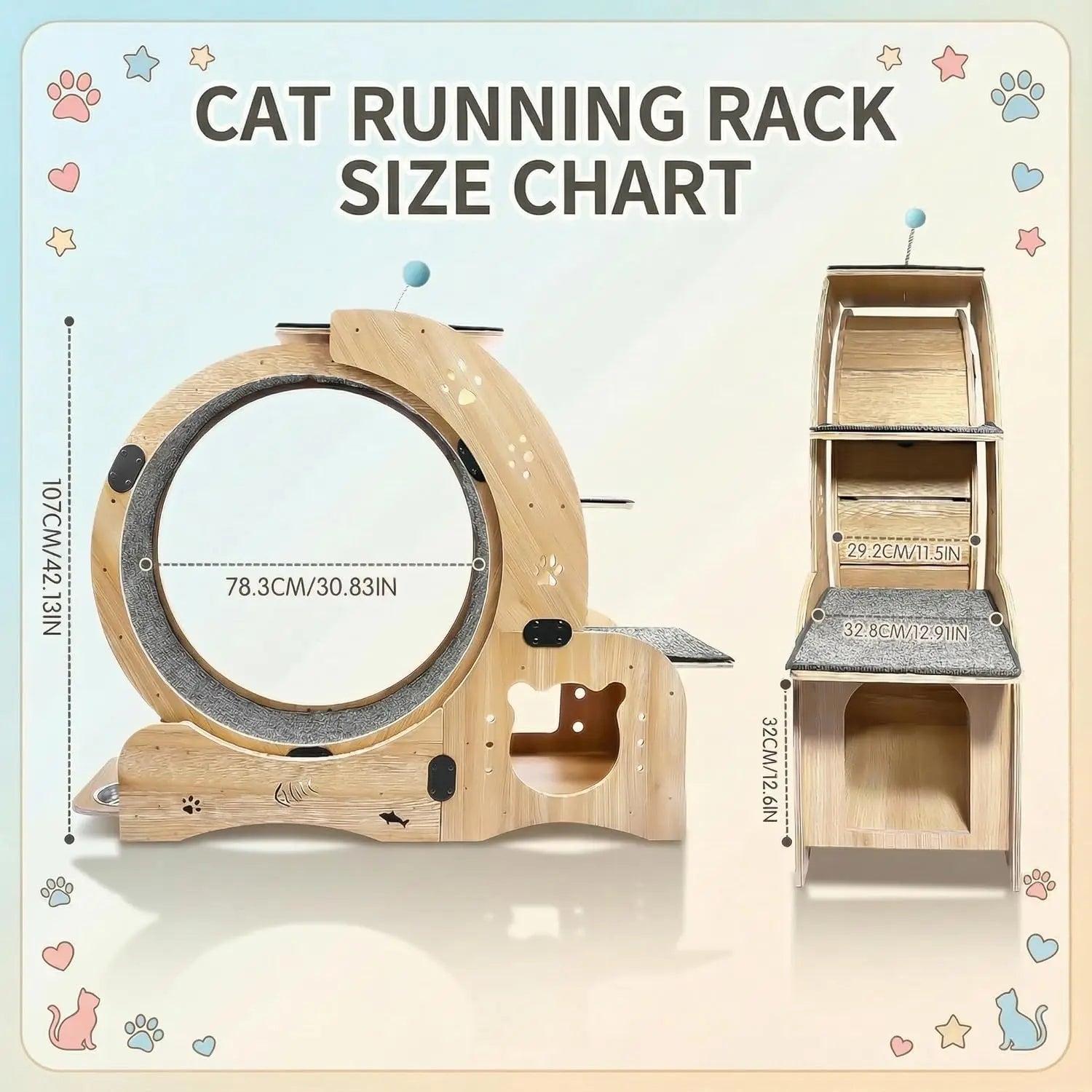 6-In-1 Cat Exercise Wheel