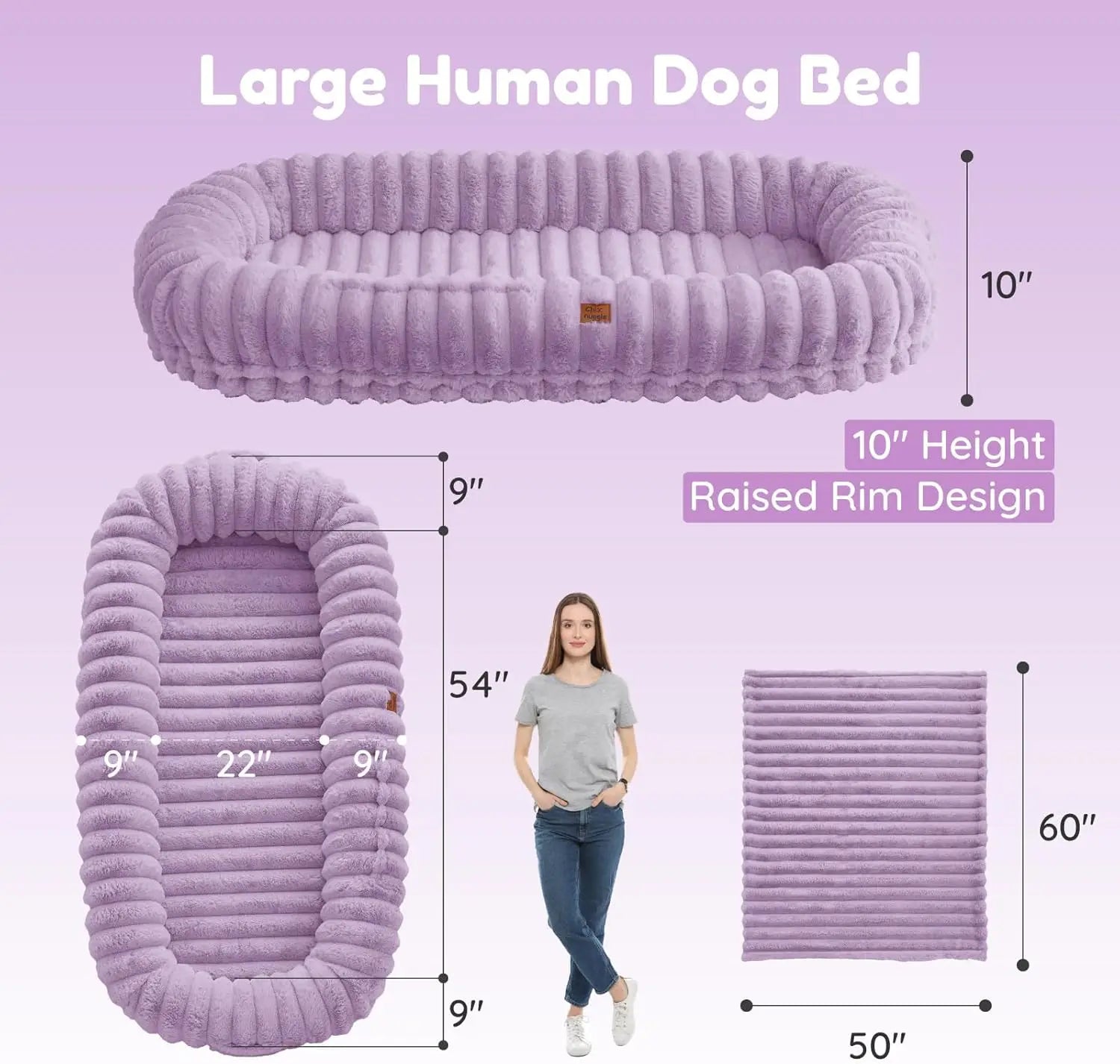 Giant Human Dog Bed for Adults