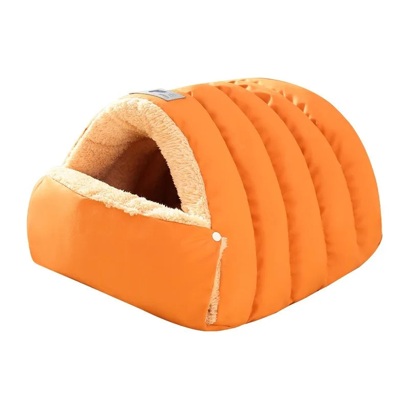 Foldable Semi-Enclosed Cat Bed