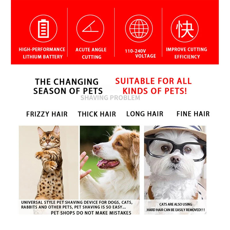 Electric Pet Clipper Grooming Kit